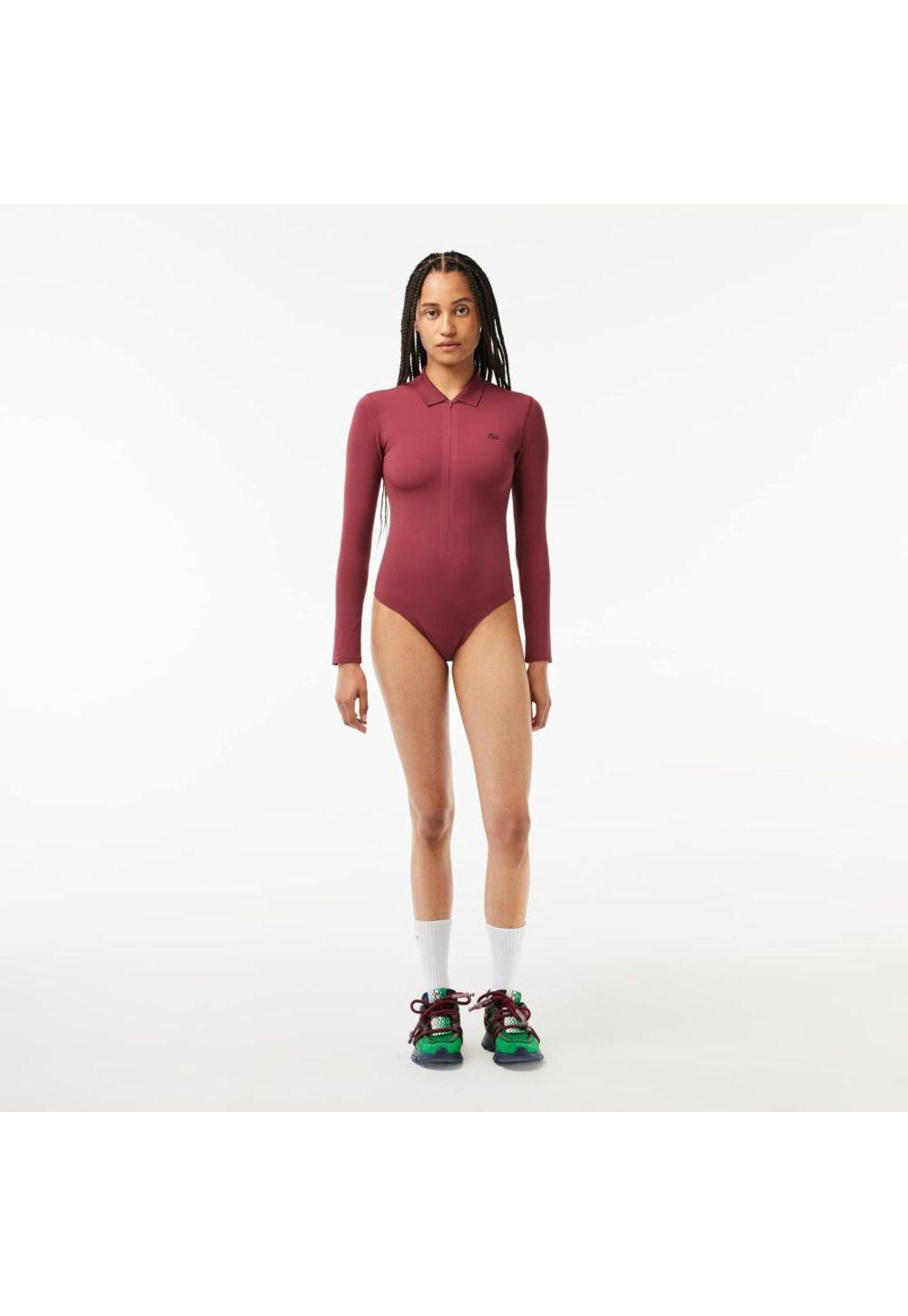 Polera Lacoste DF700 Mujer Burdeo-0