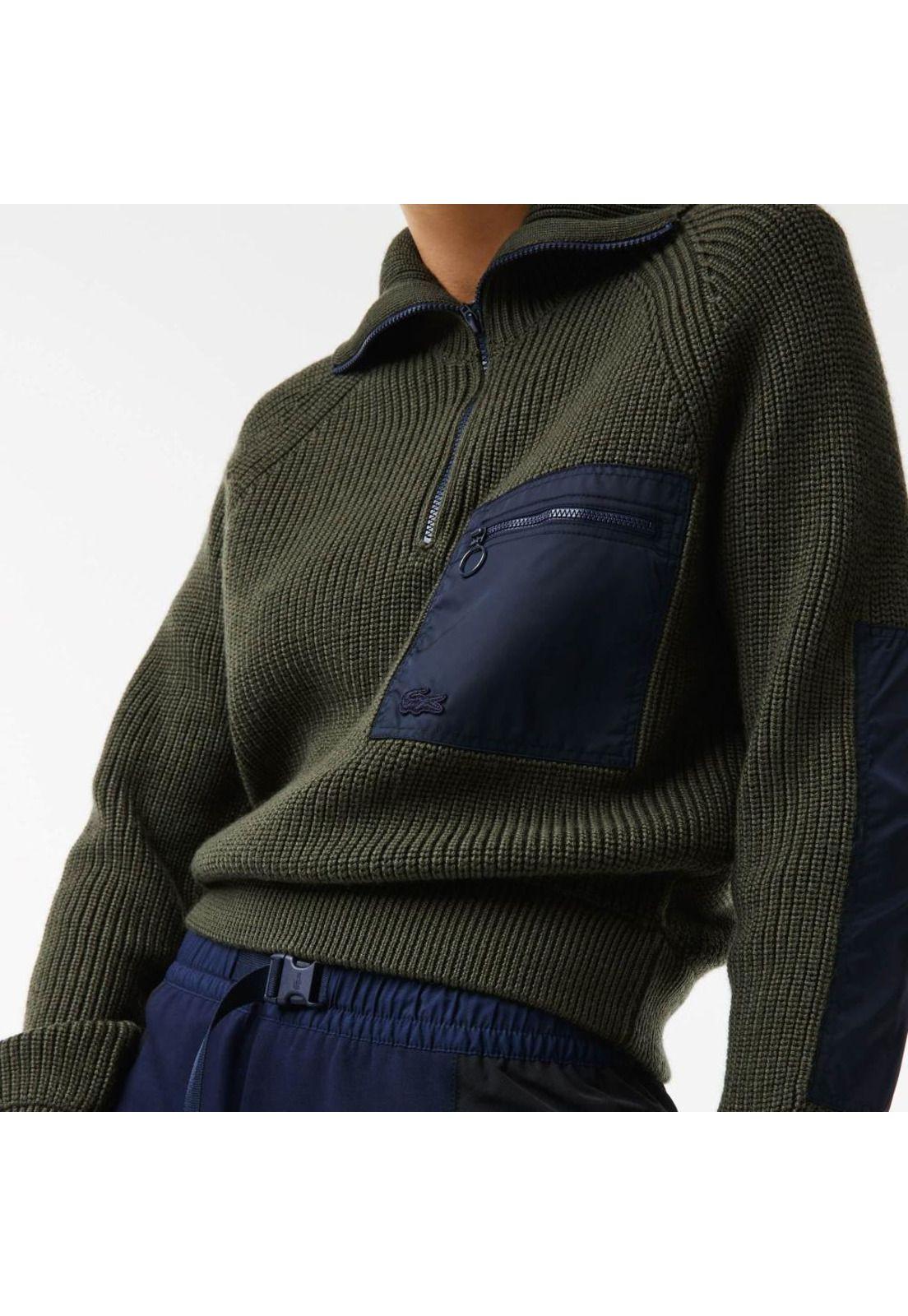 Sweater Lacoste AF954 Mujer Verde-3