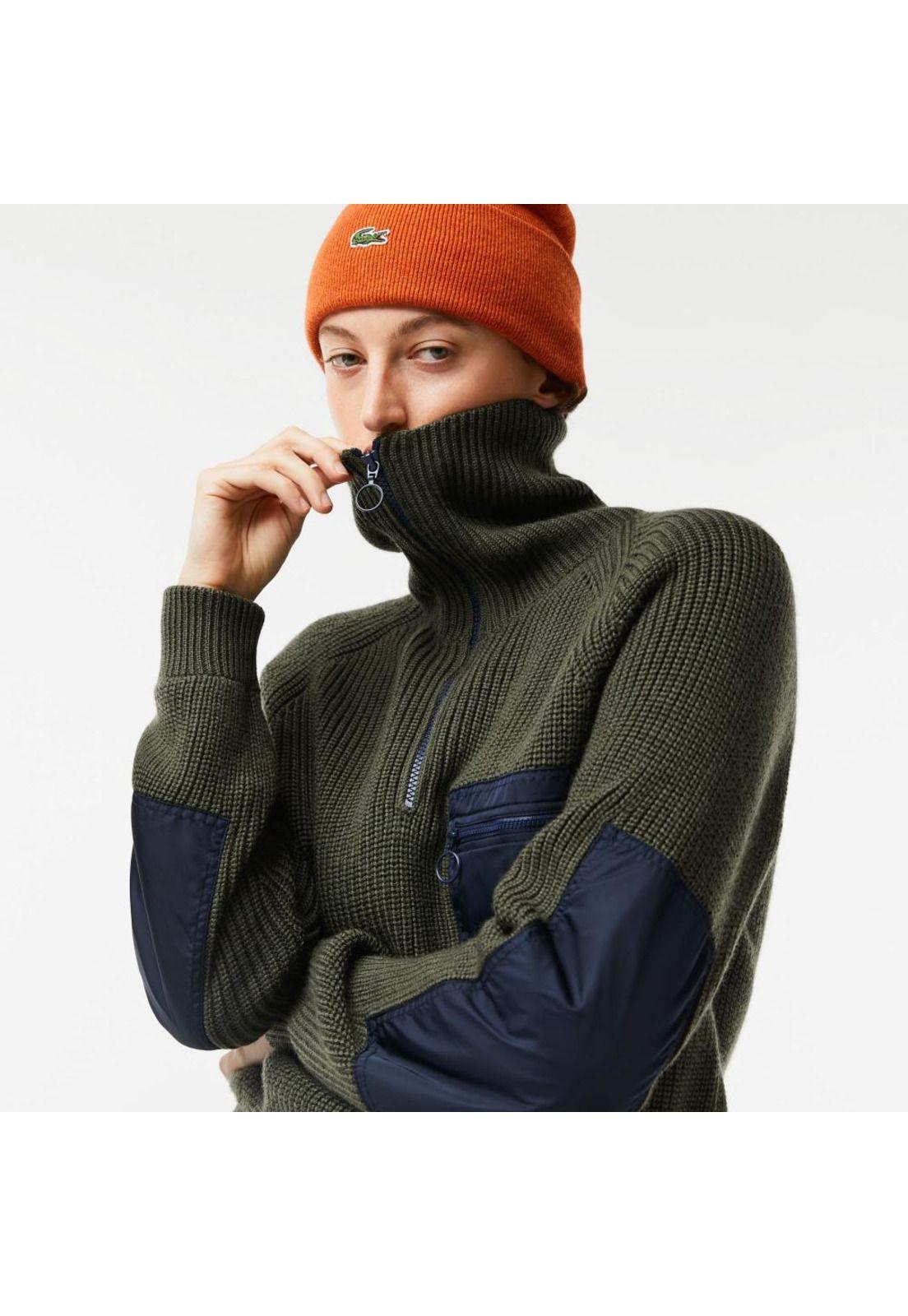 Sweater Lacoste AF954 Mujer Verde-4