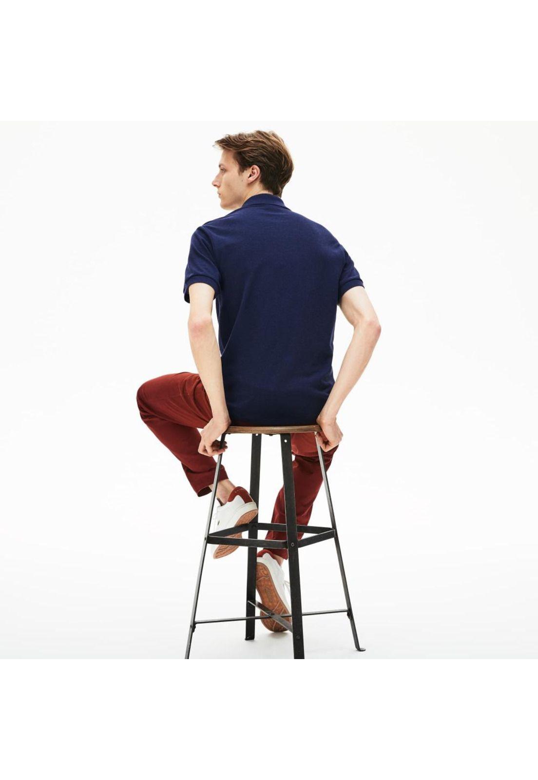 Polera Polo Lacoste L1264 Hombre Azul-2