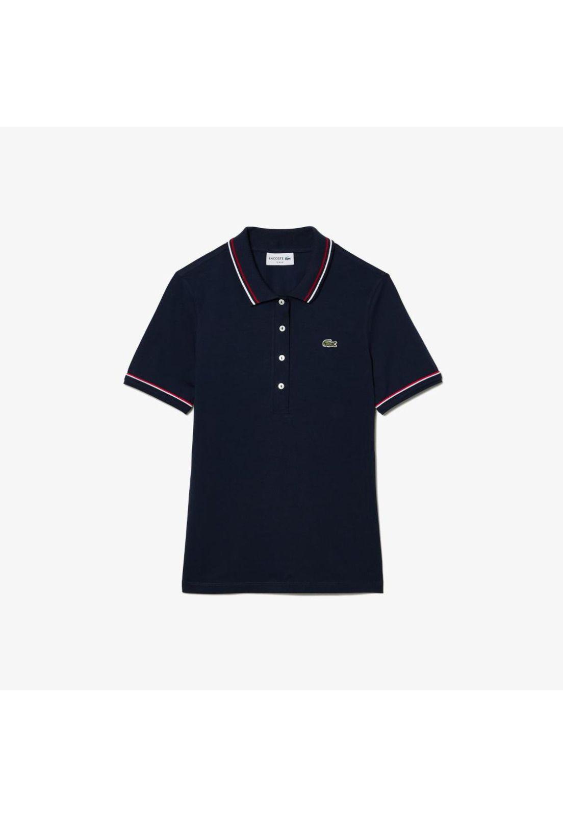 Polera Polo Algodón Mujer Lacoste DF9599 Azul-0