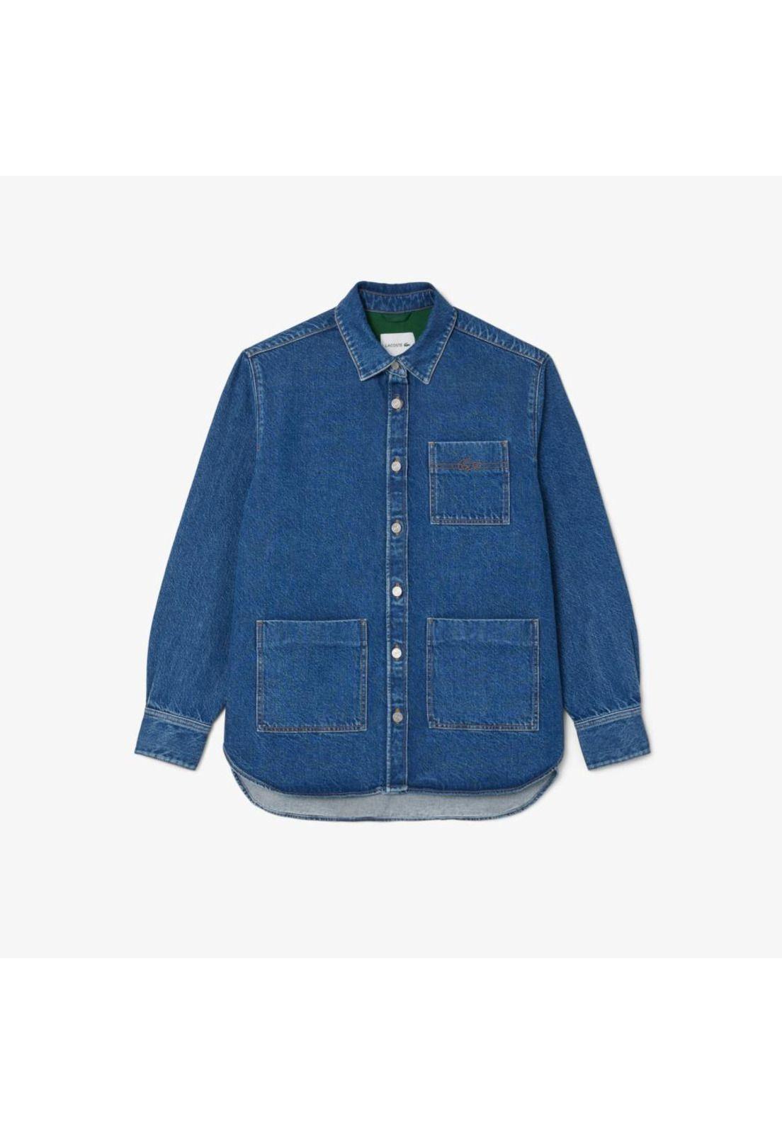 Sobrecamisa Jeans Mujer Lacoste BF2125 Azul-0