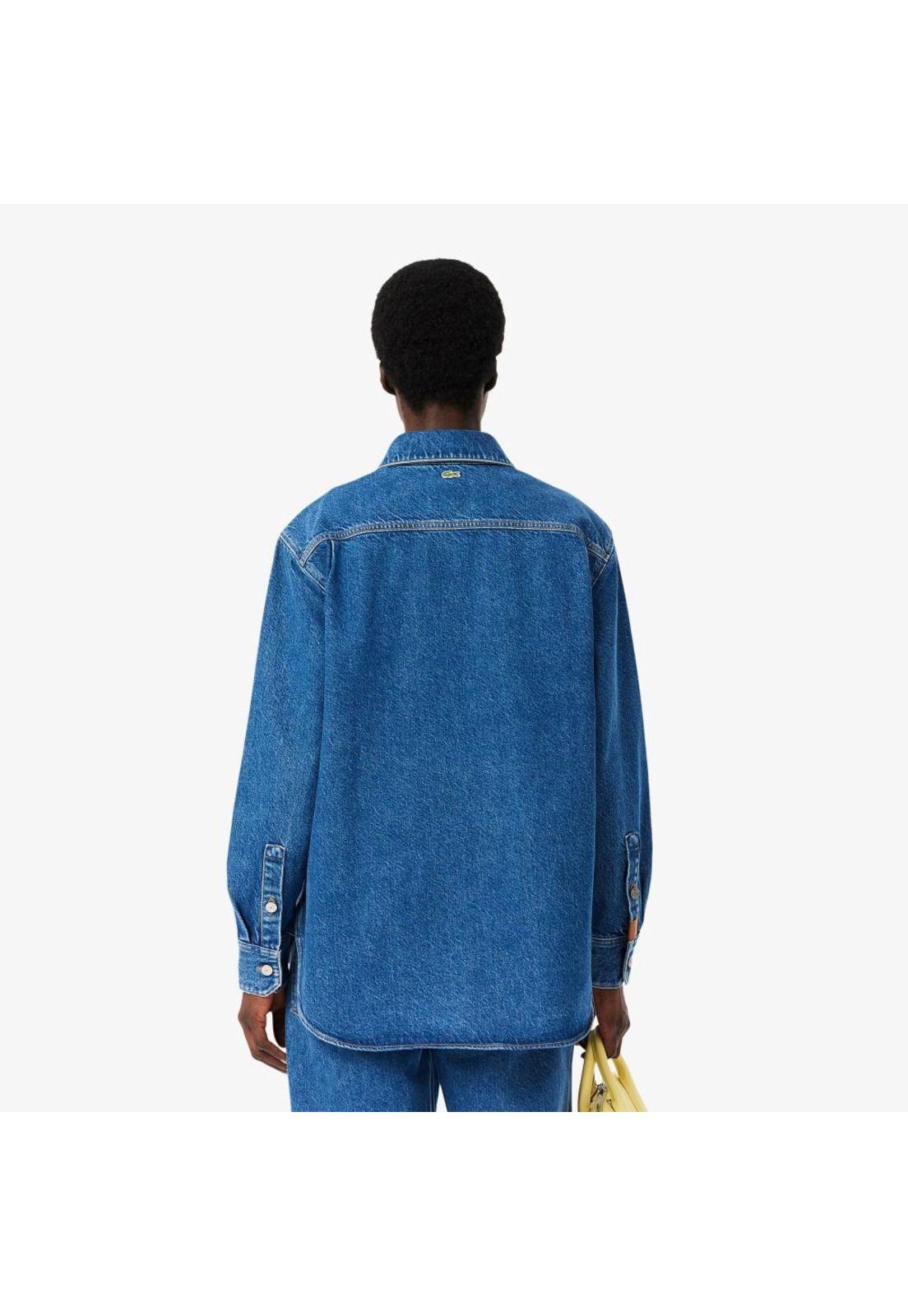 Sobrecamisa Jeans Mujer Lacoste BF2125 Azul-2