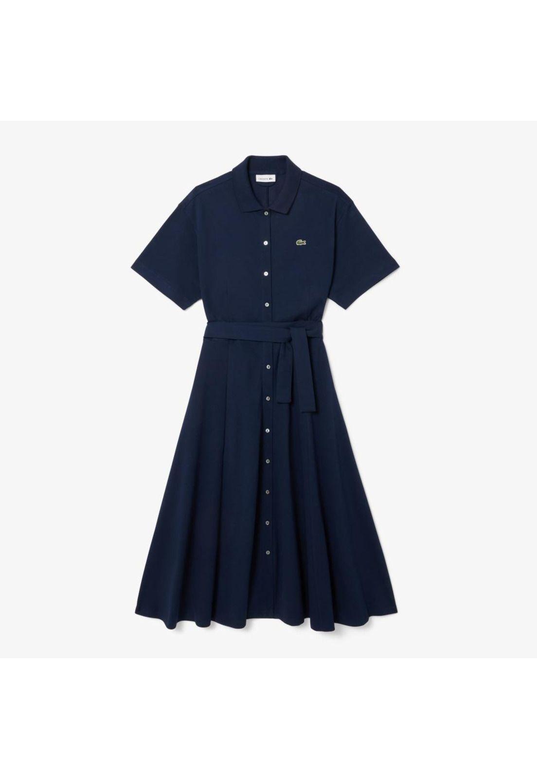 Vestido Manga Corta Mujer Lacoste EF9621 Azul-0