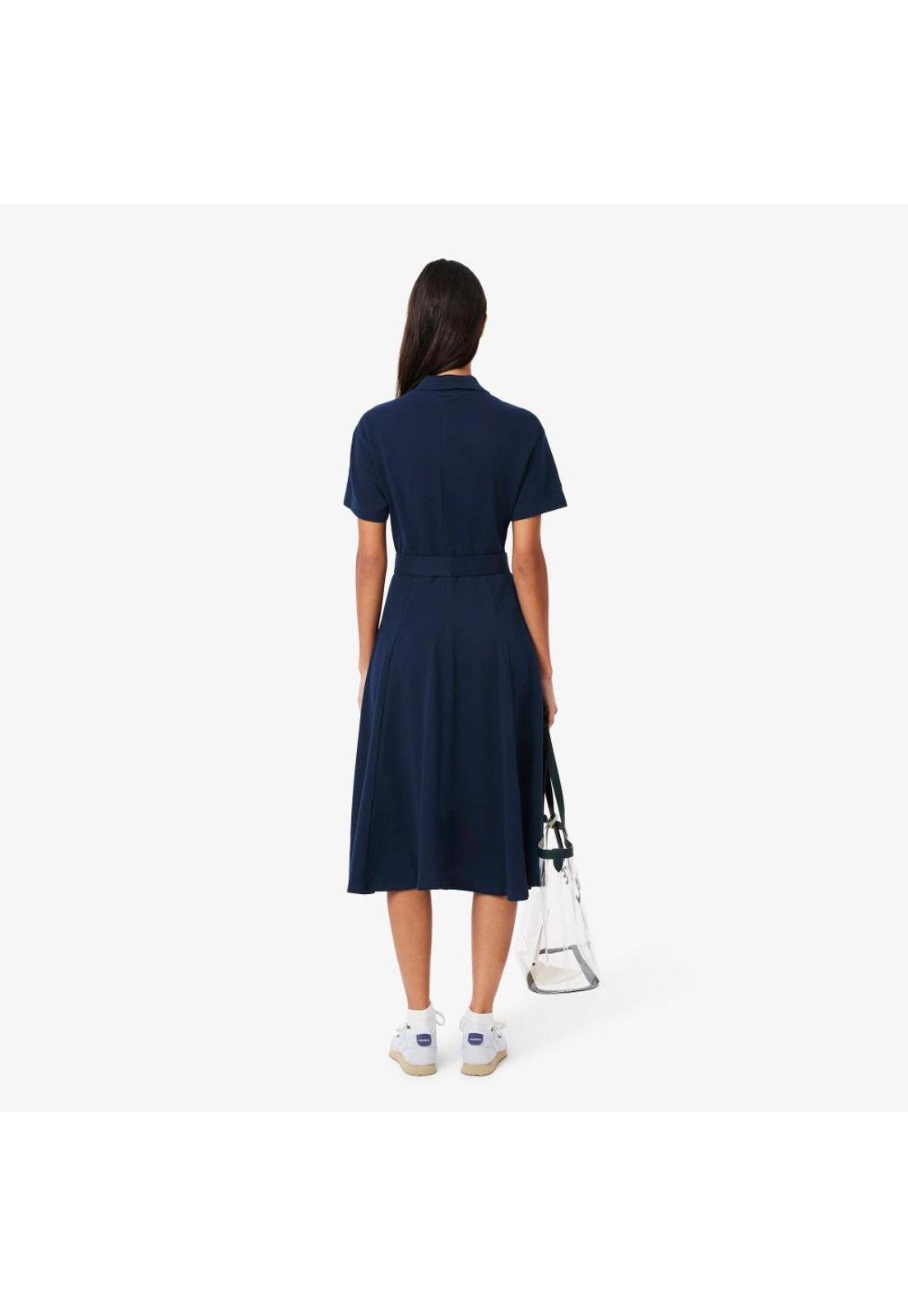 Vestido Manga Corta Mujer Lacoste EF9621 Azul-2
