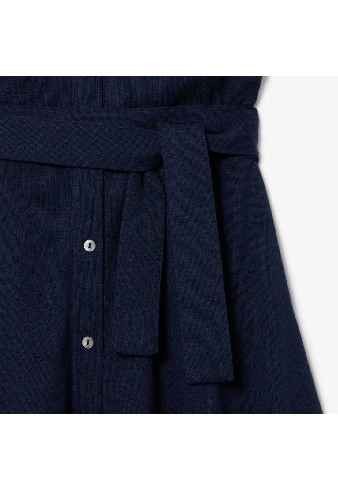 Vestido Manga Corta Mujer Lacoste EF9621 Azul-3