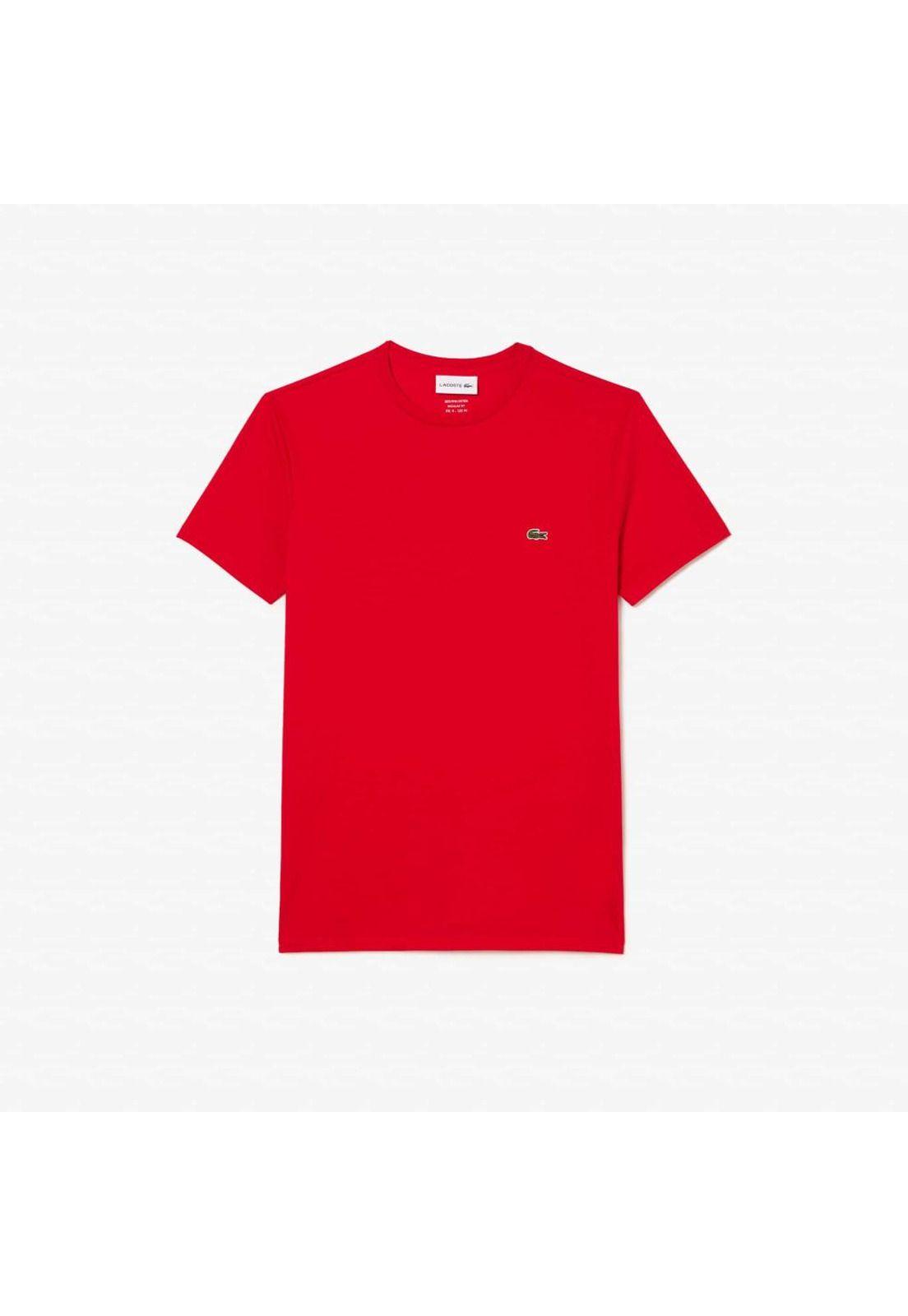 Polera Algodón Hombre Lacoste TH6709 Burdeo-1