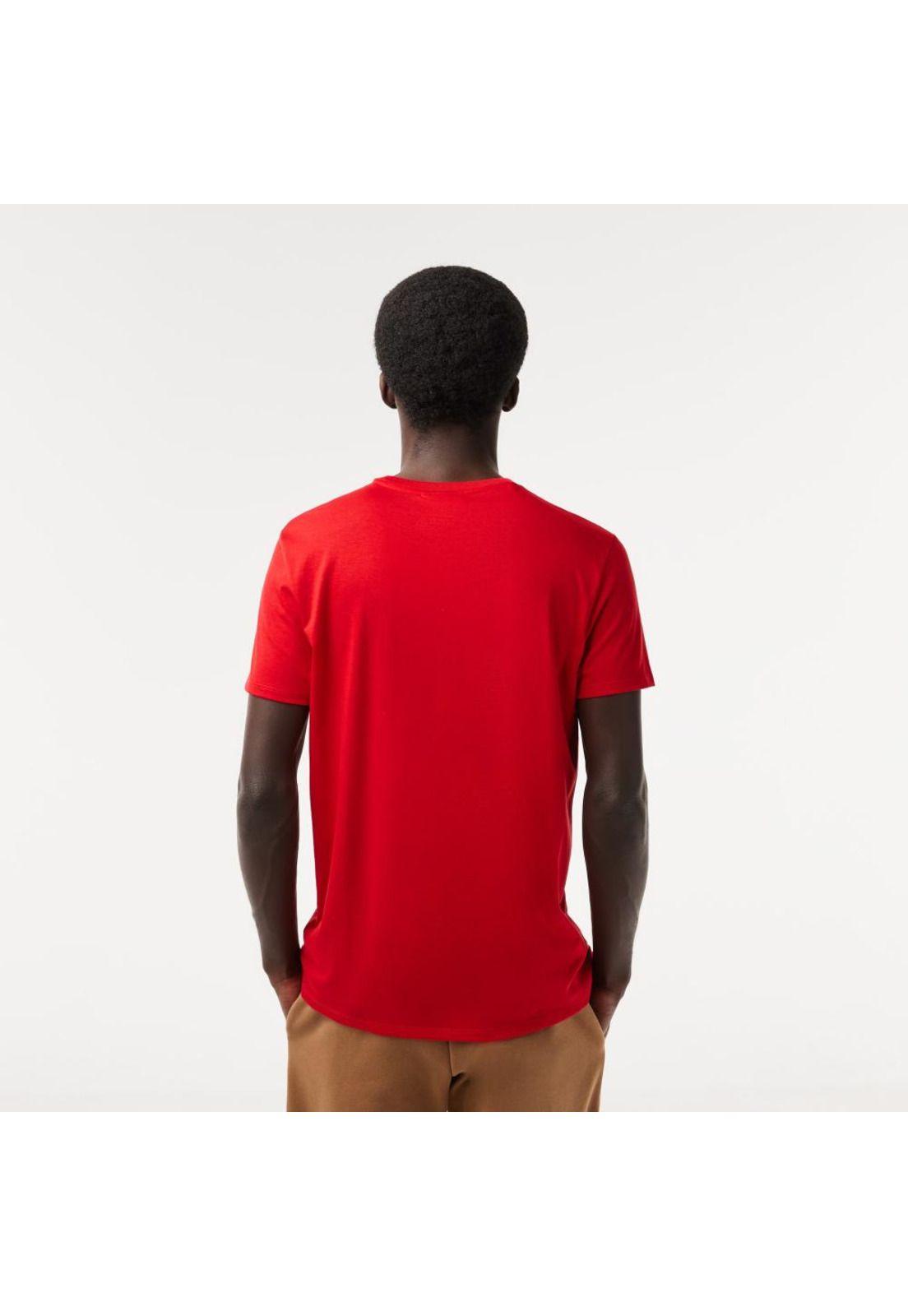 Polera Algodón Hombre Lacoste TH6709 Burdeo-2