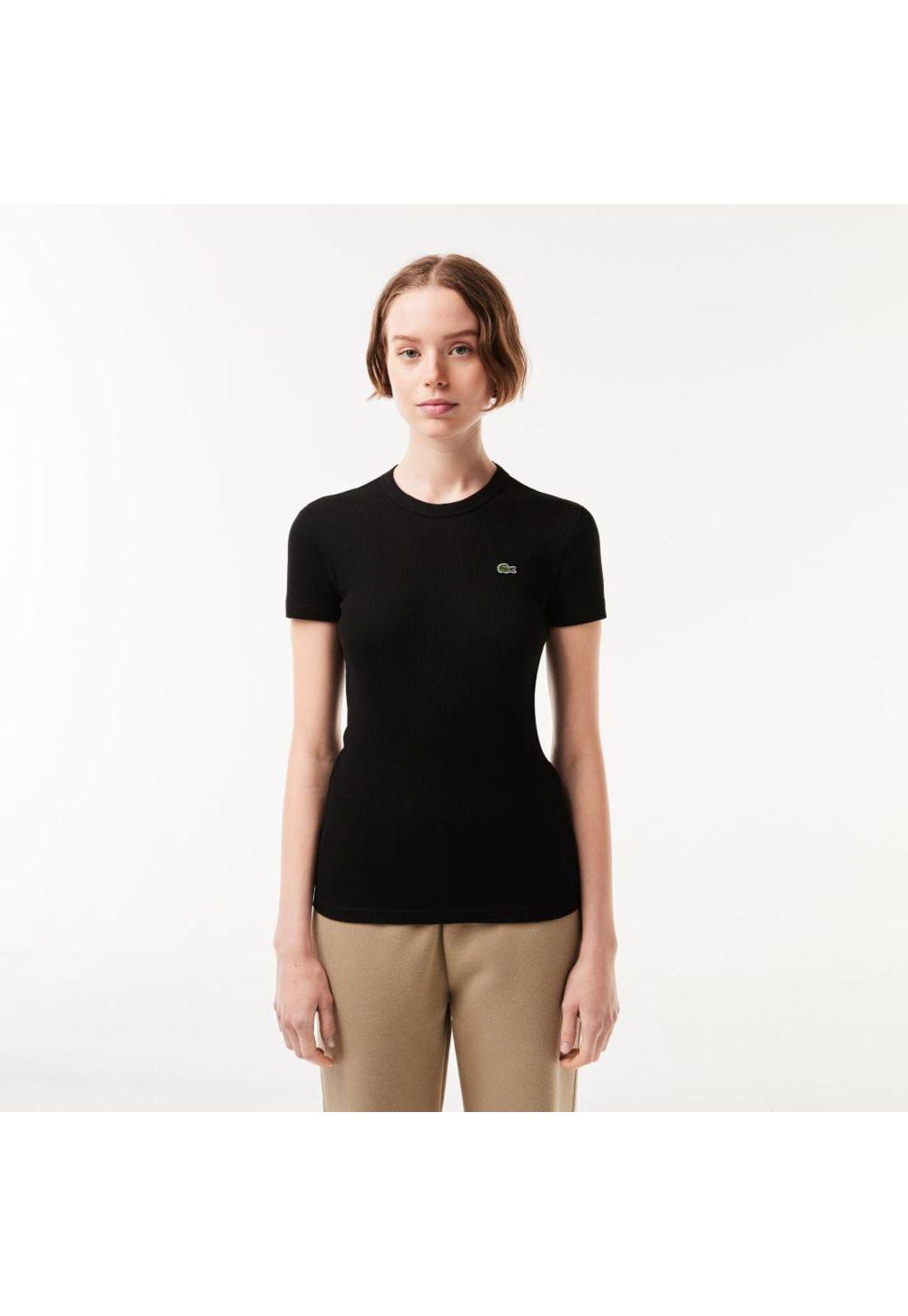 Polera Manga Corta Mujer Lacoste TF5538 Blanco-0