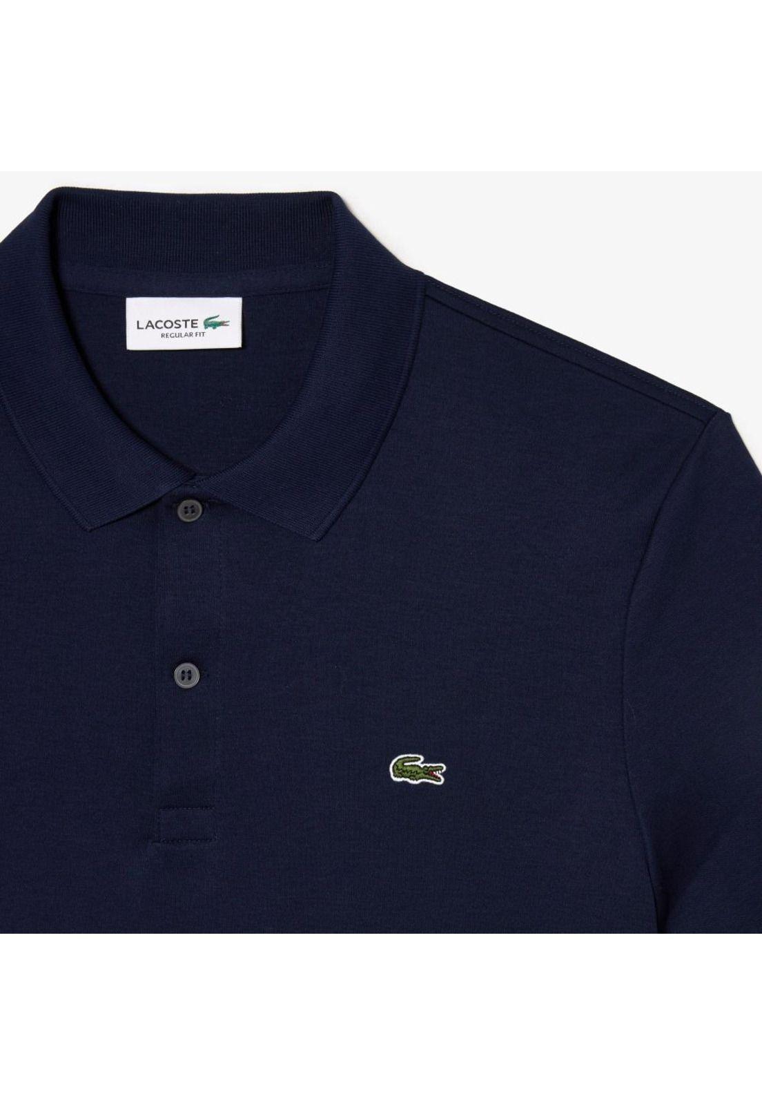 Polera Polo Algodón Hombre Lacoste DH2050 Azul-5