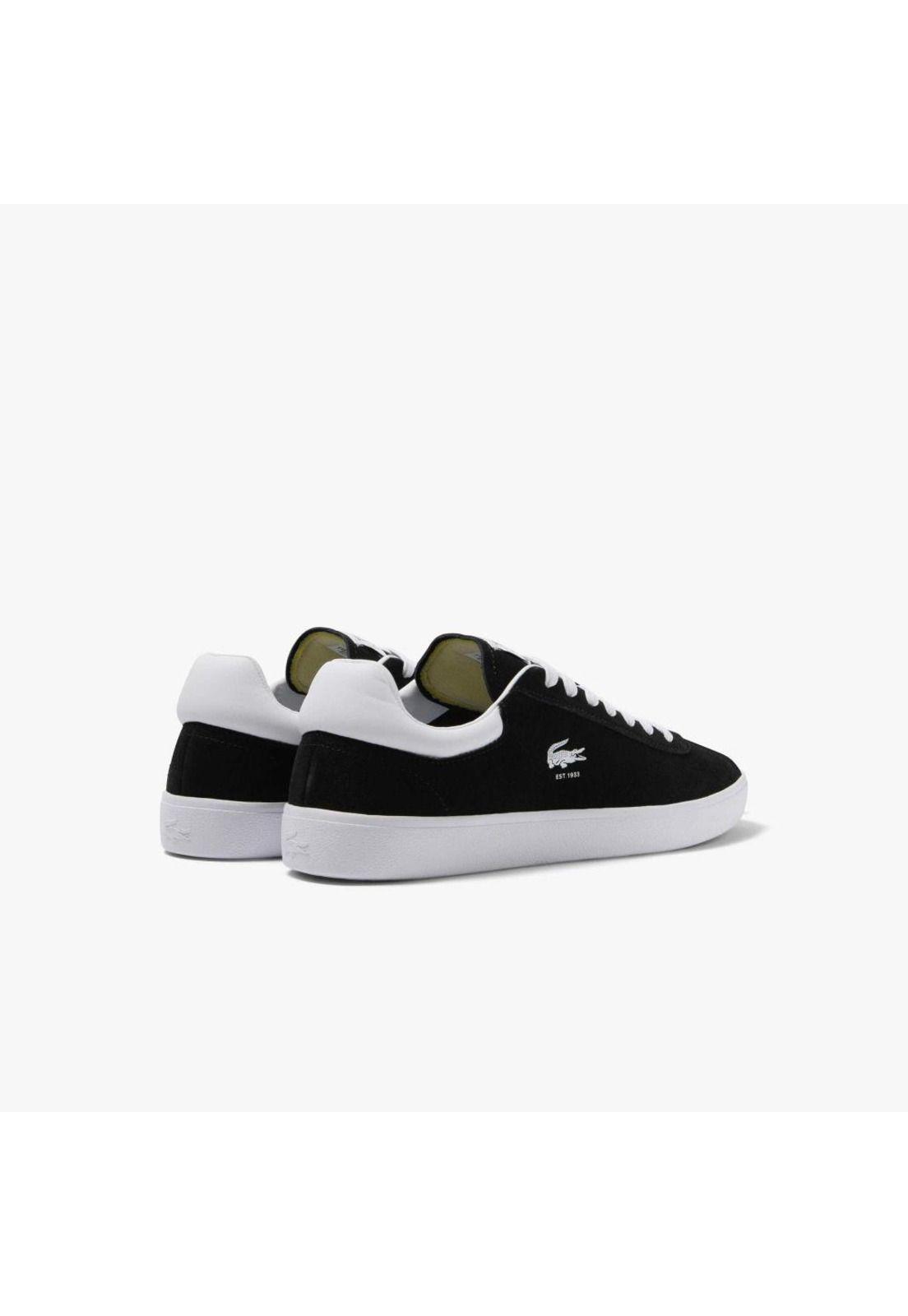 Zapatilla Urbana Lacoste Baseshot   Hombre Negro-2