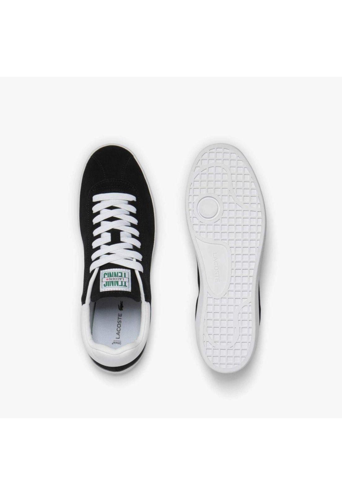 Zapatilla Urbana Lacoste Baseshot   Hombre Negro-3
