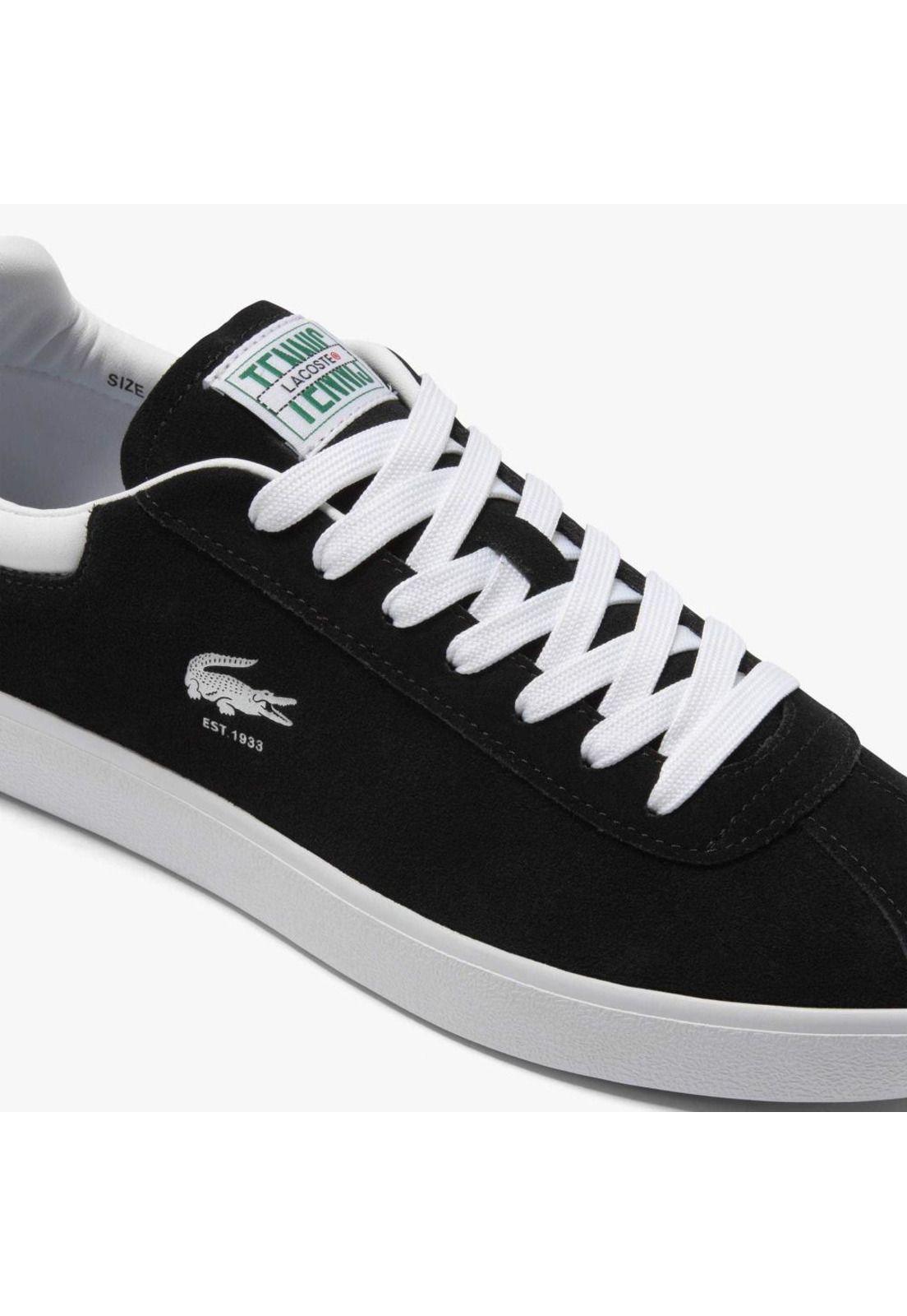 Zapatilla Urbana Lacoste Baseshot   Hombre Negro-5