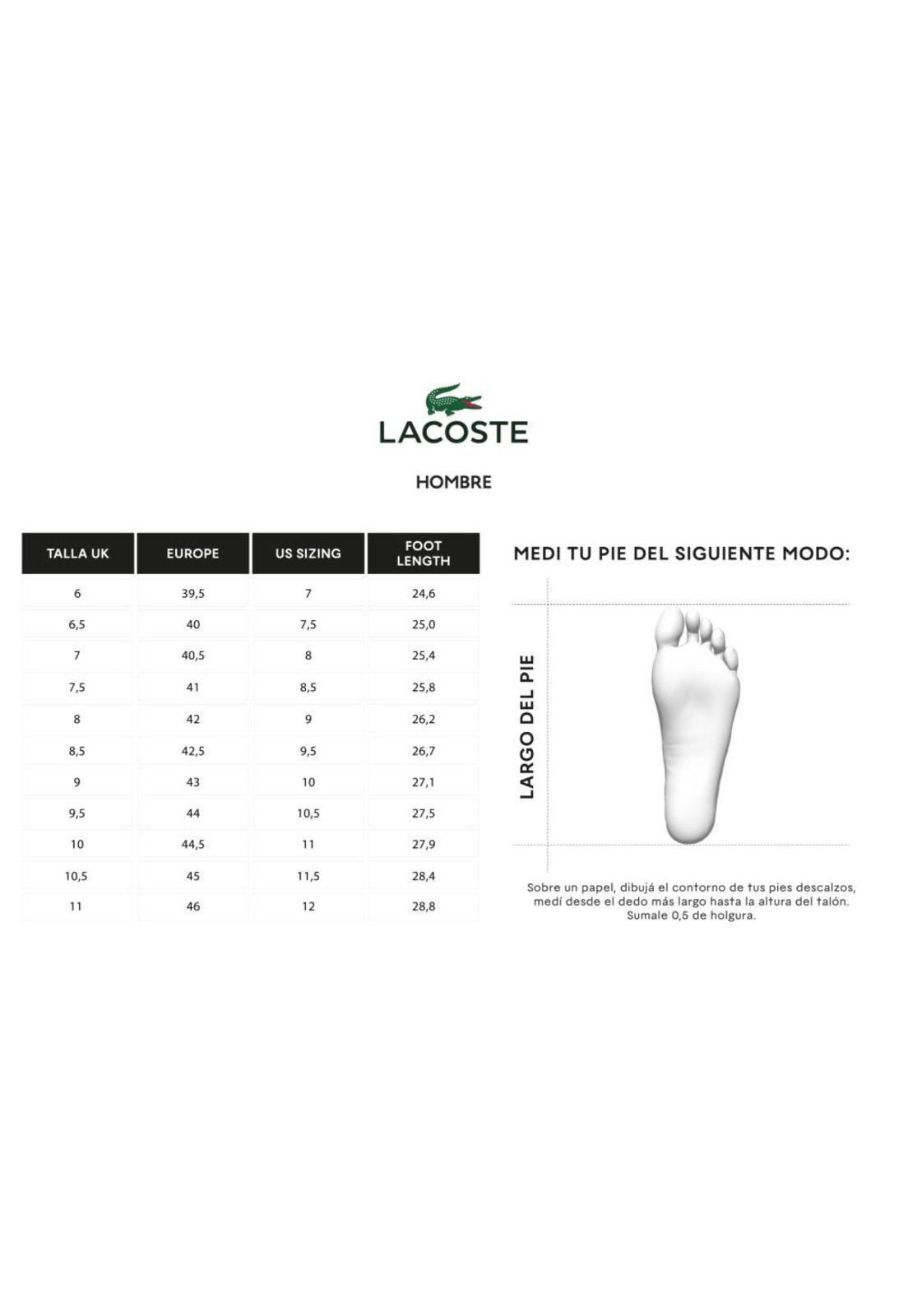 Zapatilla Urbana Lacoste Baseshot   Hombre Negro-6