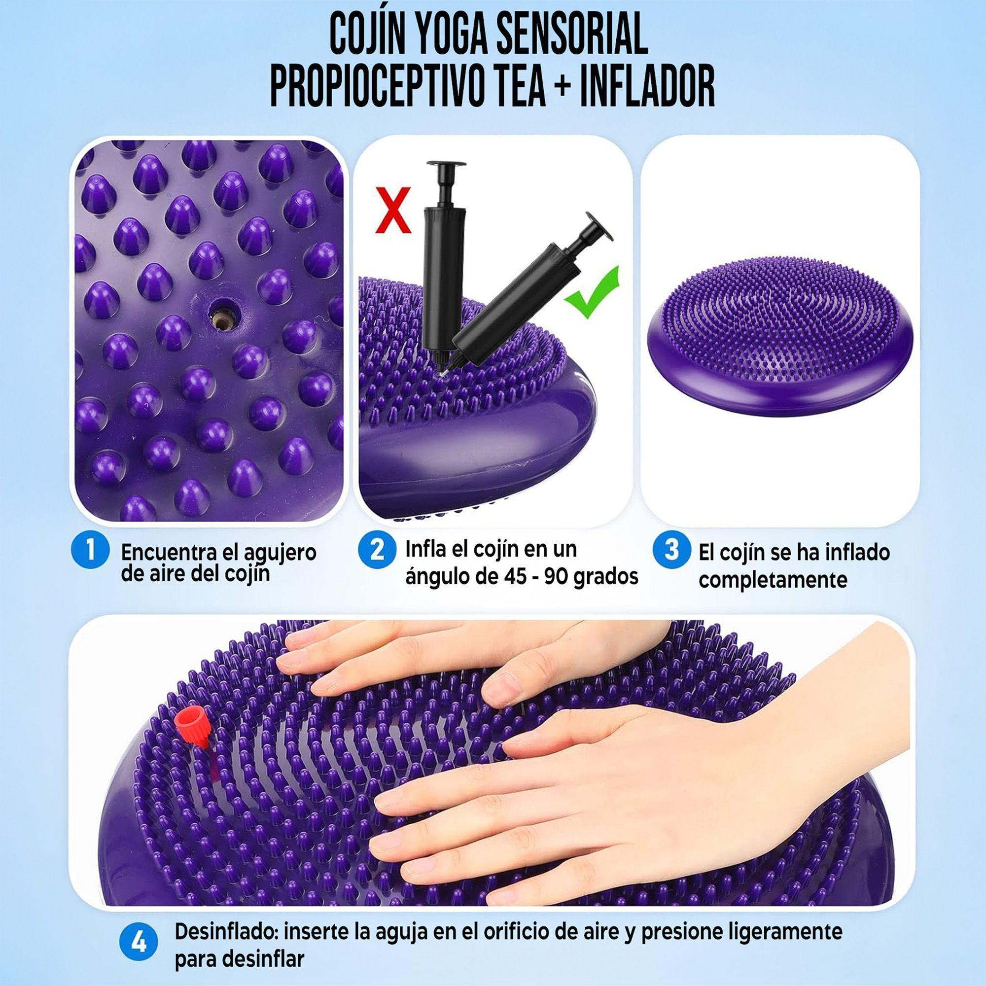 Cojin Yoga Sensorial Propioceptivo Tea Colores Con Inflador-4