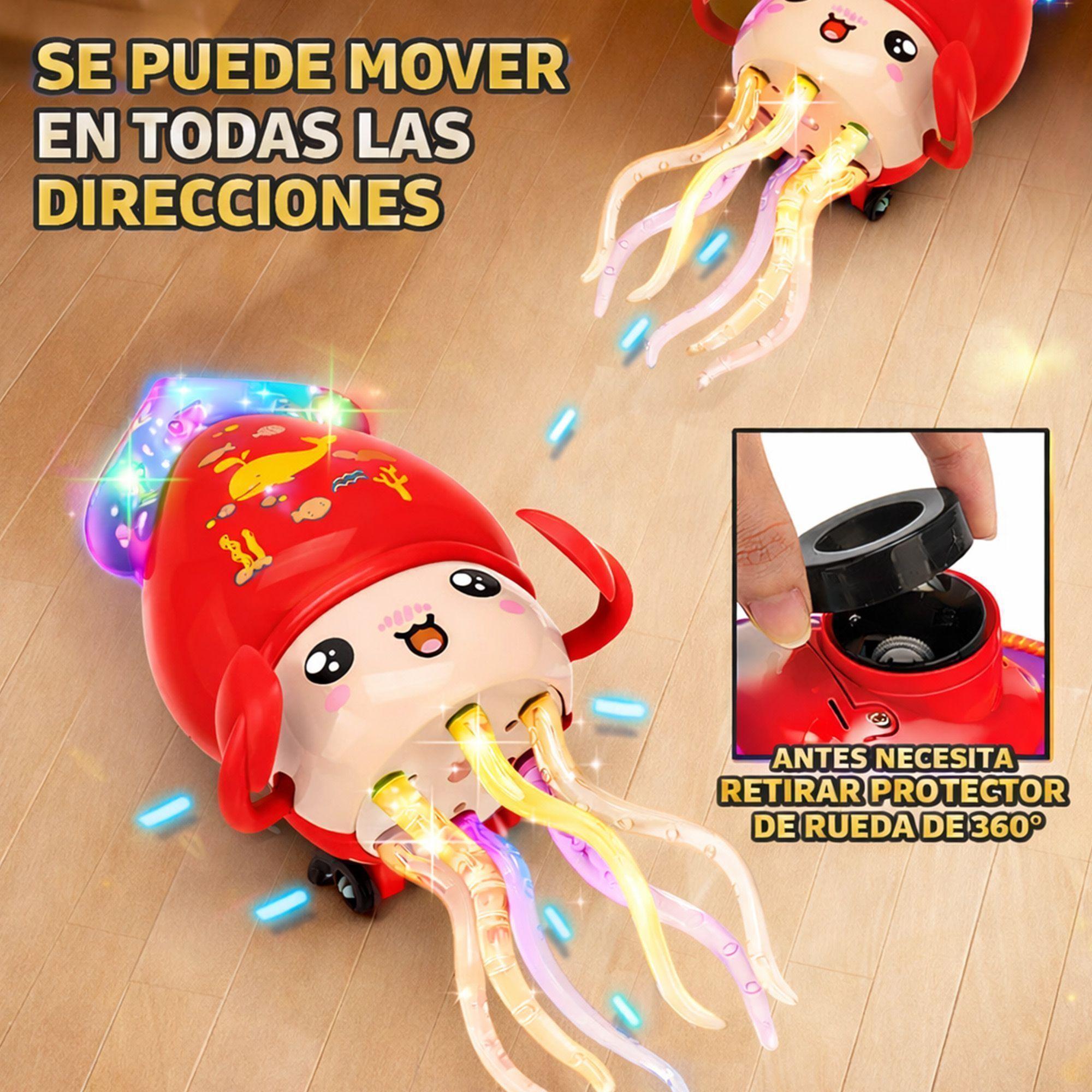 Juguete Interactivo Pulpo Bailarin con Luces LED Musica y Sensor de Obstaculos-2