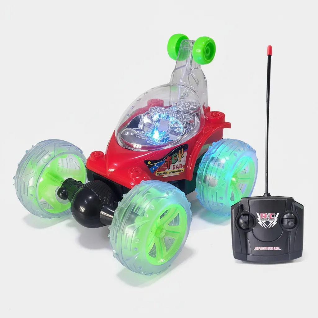 Auto Loco Giro 360 Con Luces Recargable Control Remoto-2