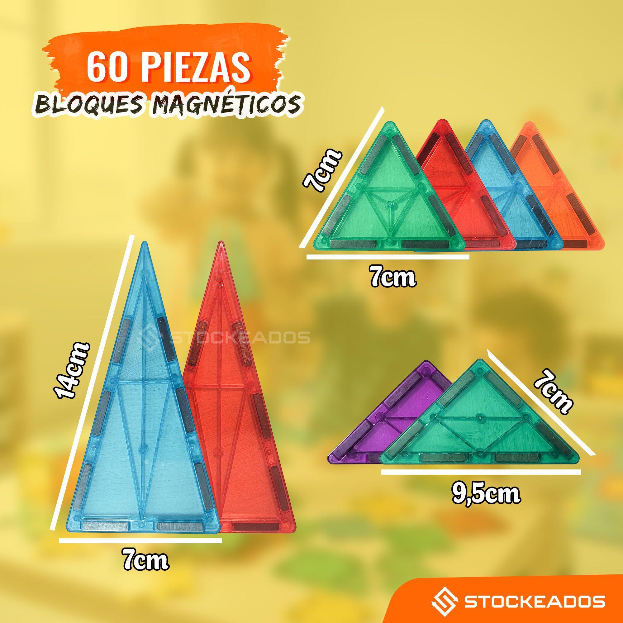 Bloques De Construccion Magneticos Bloques Imanes 60 Piezas-3