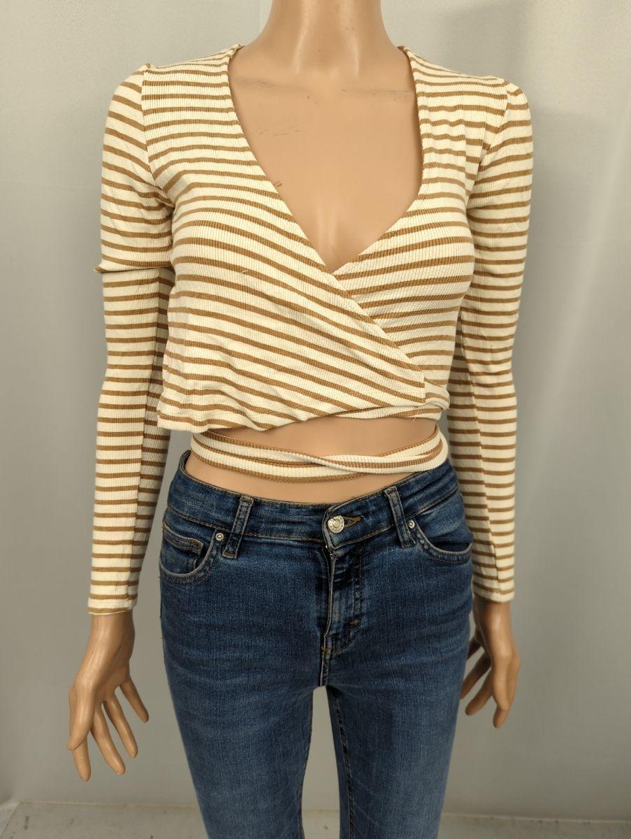 Crop Top Stradivarius Talla S (0047)-1