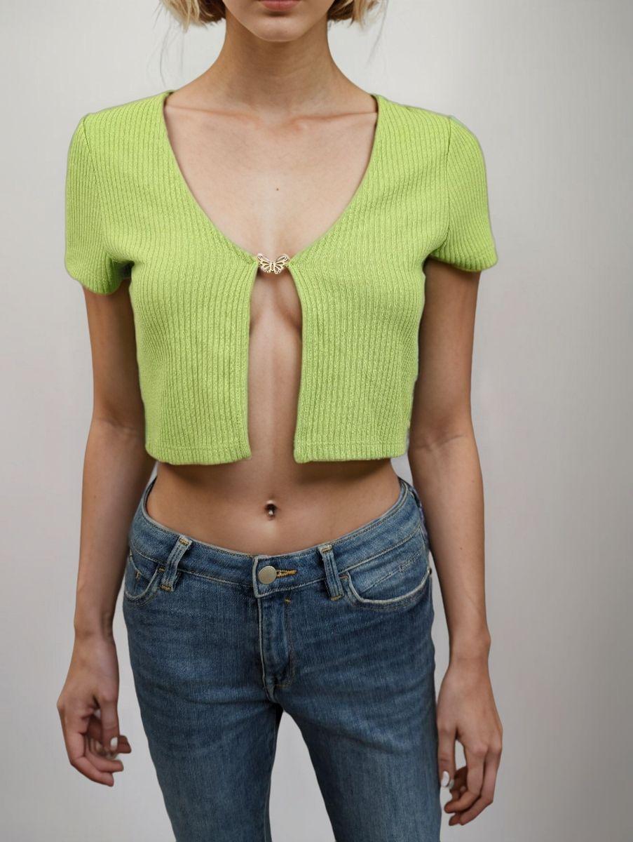 Crop Top H&M Talla S (0058)-0