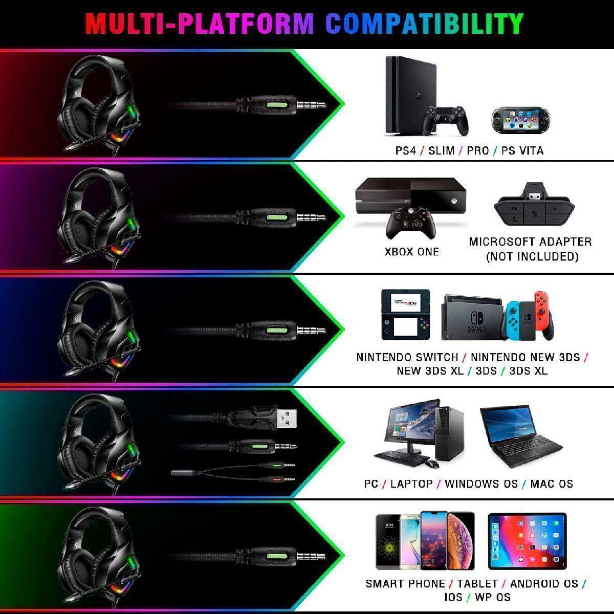 Audifonos Gamer Onikuma K1-B RGB Black-5