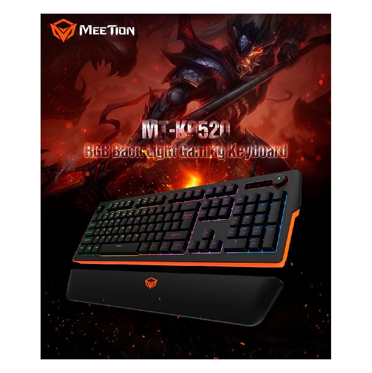 Teclado Gamer Meetion K9520 Membrana RGB-5