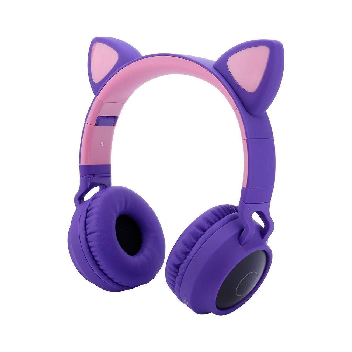 Audifonos Inalambricos Bluetooth Cat 28C Morado-0