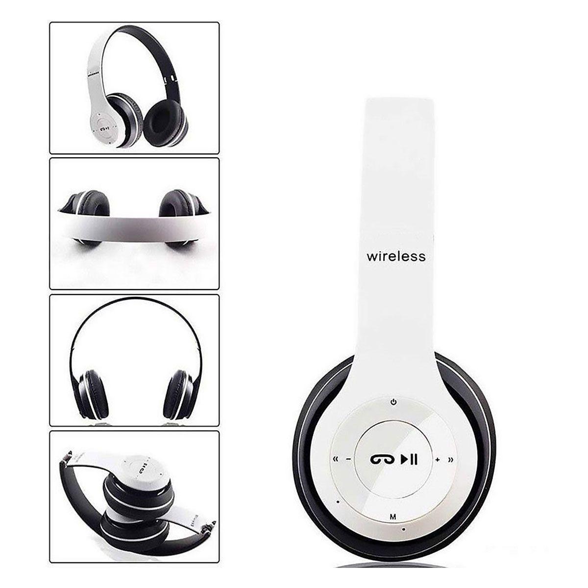 Audífonos Bluetooth P47 FM-TF Micrófono Rojo-2