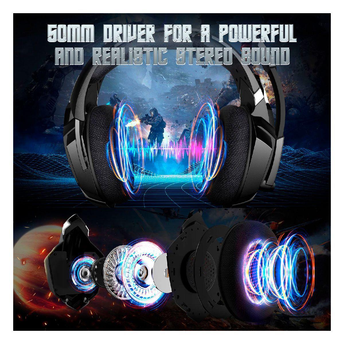 Audifonos Gamer Onikuma K18 Black Red-3