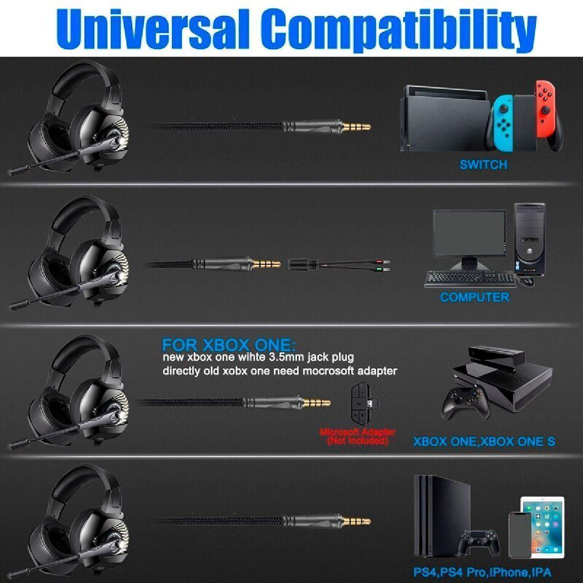 Audifonos Gamer Onikuma K6 Black Blue-3
