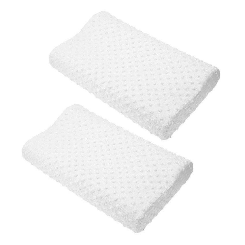 2 Almohadas Con Memoria Viscoelástica Cervical-0