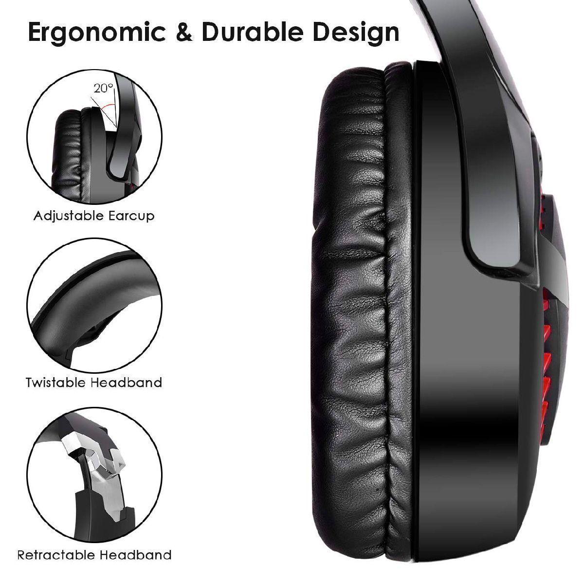 Audifonos Gamer Onikuma K1 Pro Black Red-4