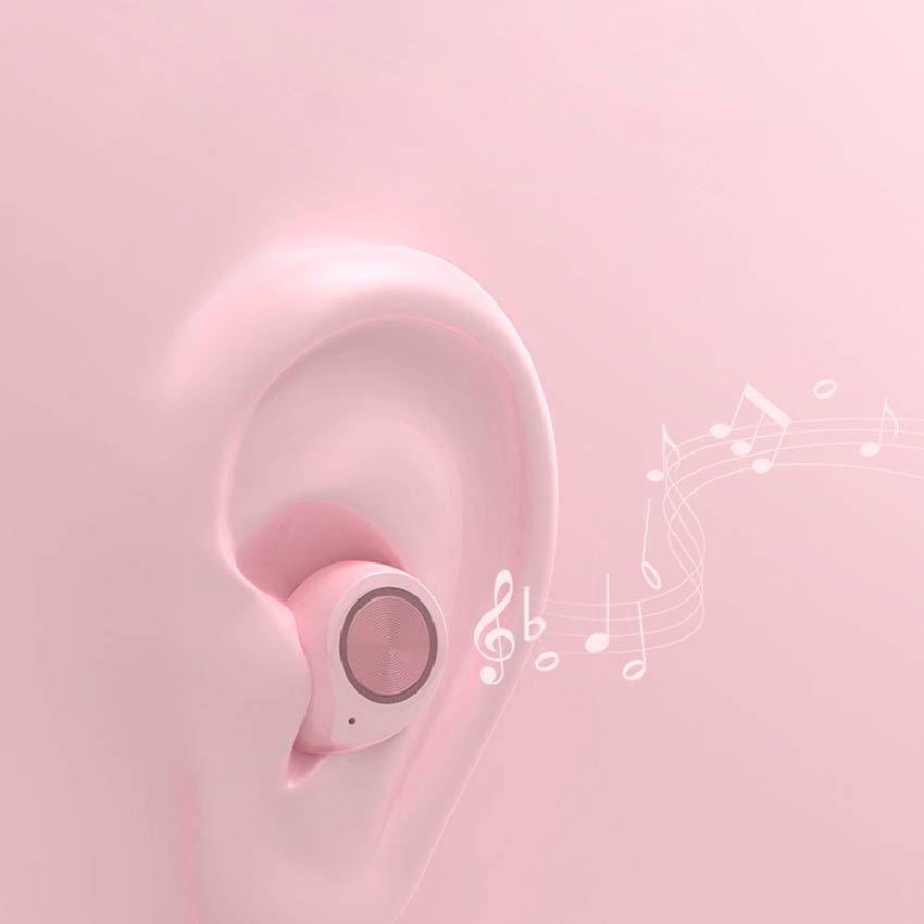 Audifonos Inalambricos Bluetooth TW60 Rosado-4