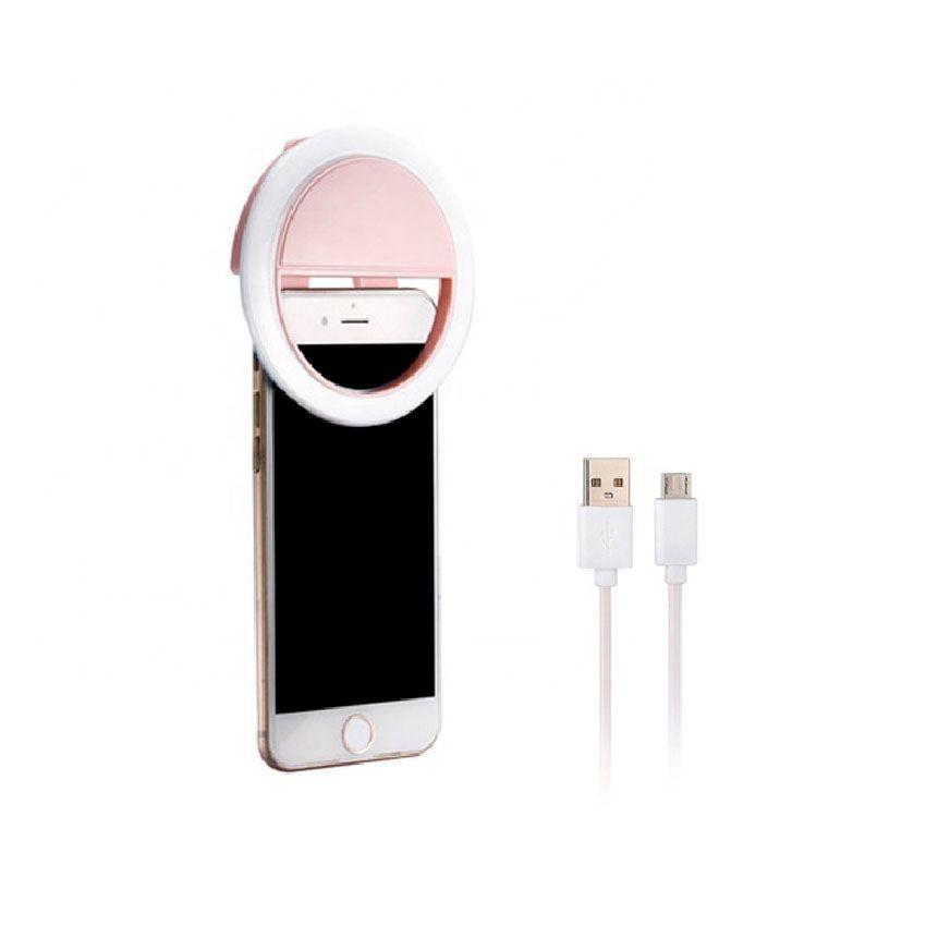 Aro de Luz LED Selfie Portable Usb 3 Tonos Celeste-4