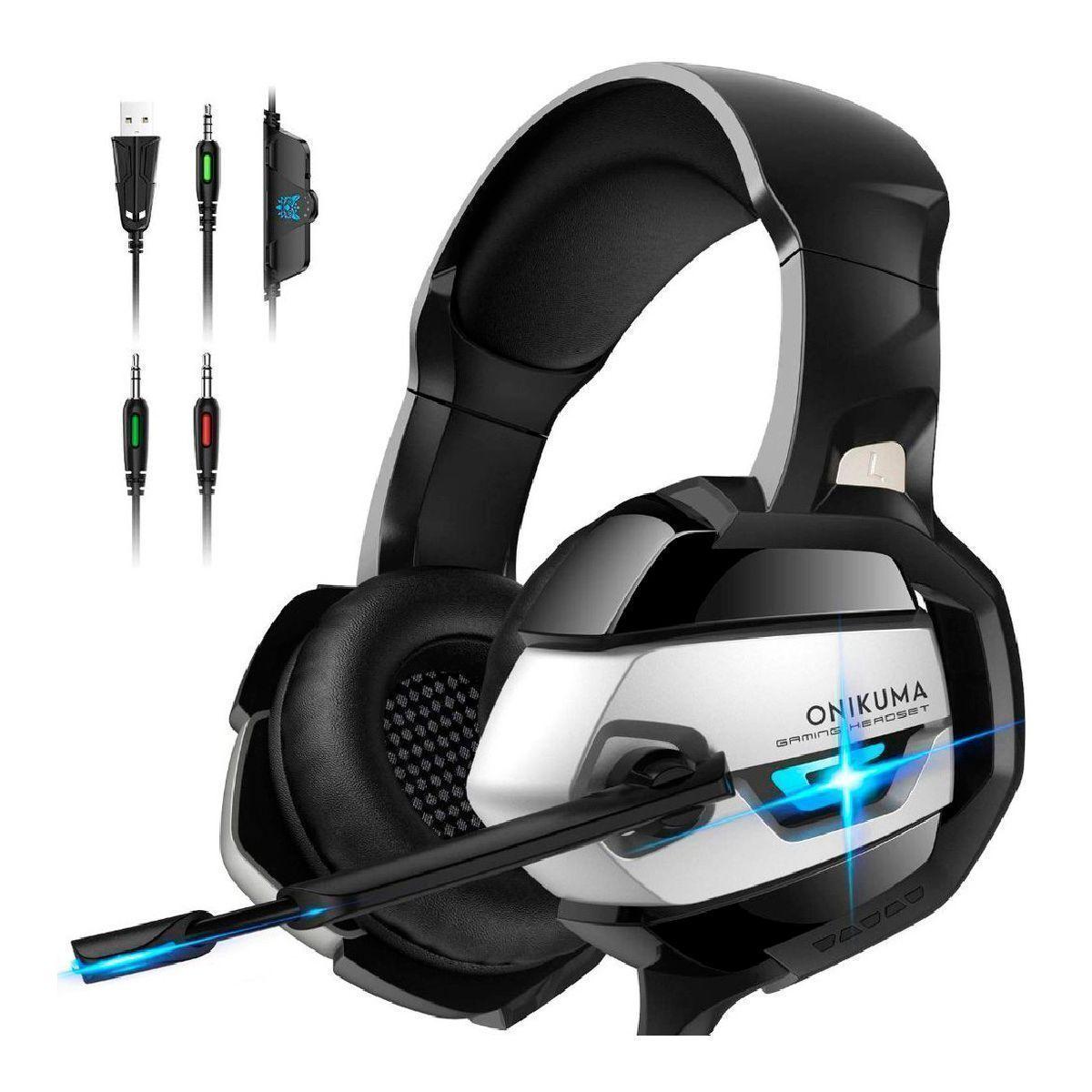 Audifonos Gamer Onikuma K5 Black Grey-3