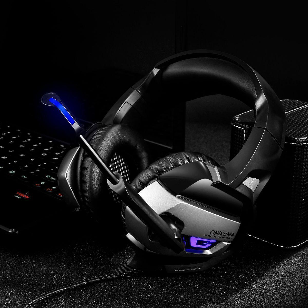 Audifonos Gamer Onikuma K5 Black Grey-4