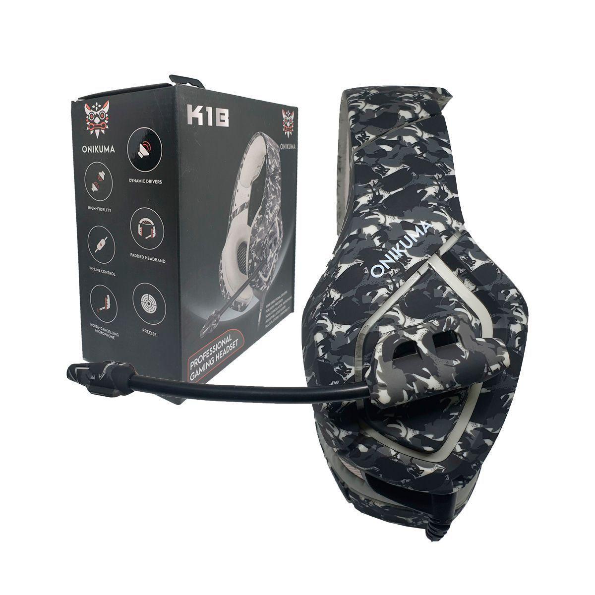 Audifonos Gamer Onikuma K1-B Camouflage Grey-5