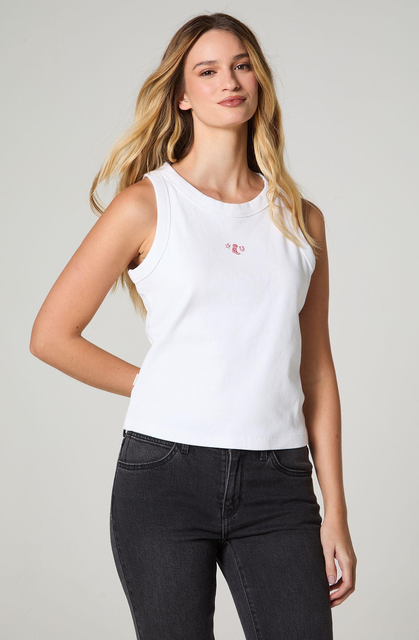 Polera Mujer Ringer Tank Sin Mangas Slim Fit-1