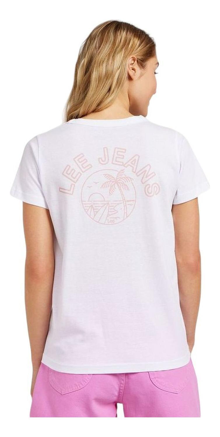 Polera Mujer Graphic Beach Tee Bright White-1