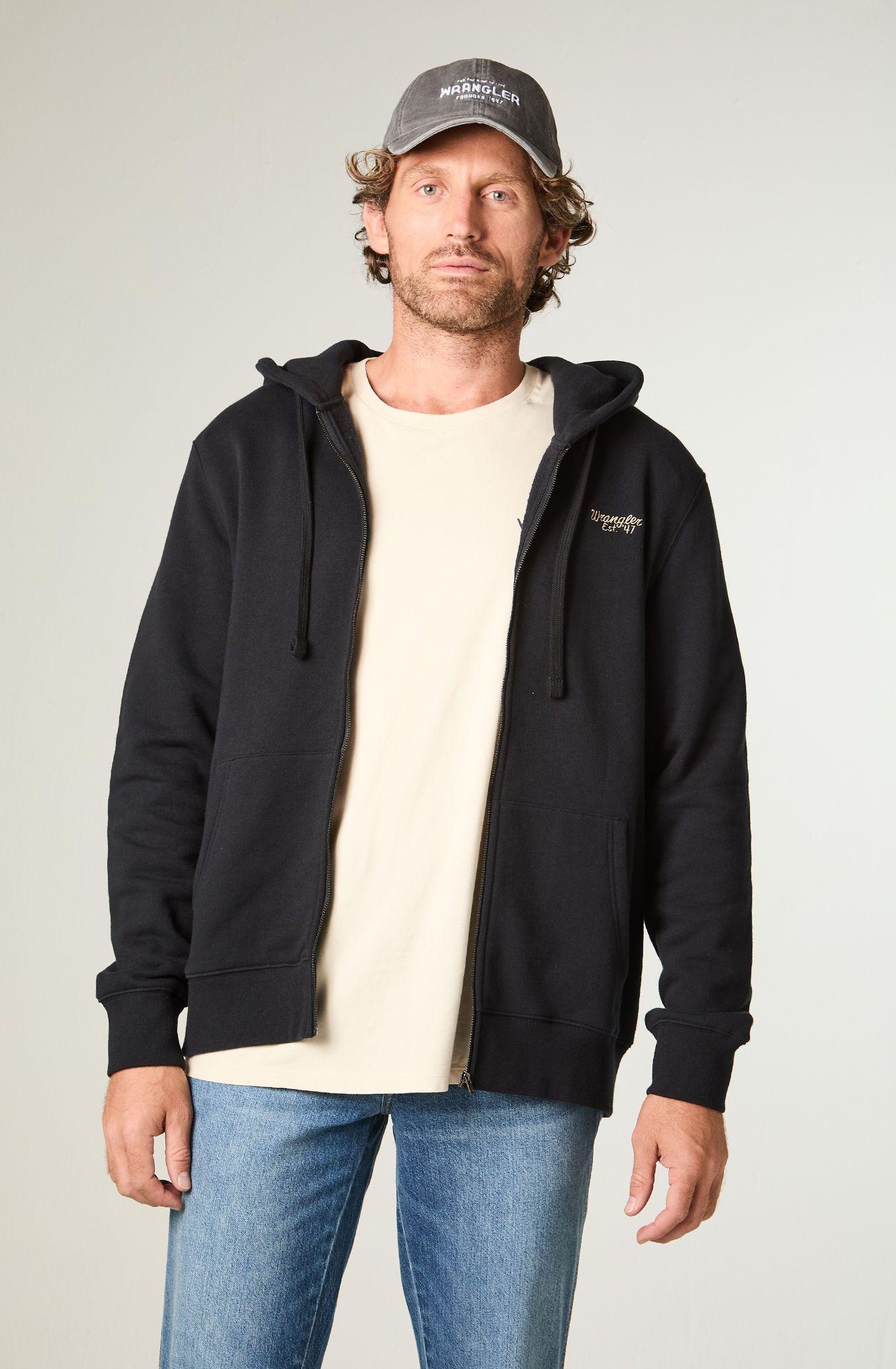 Poleron Hombre Hoodie Full Ziper Regular Fit Negro -0