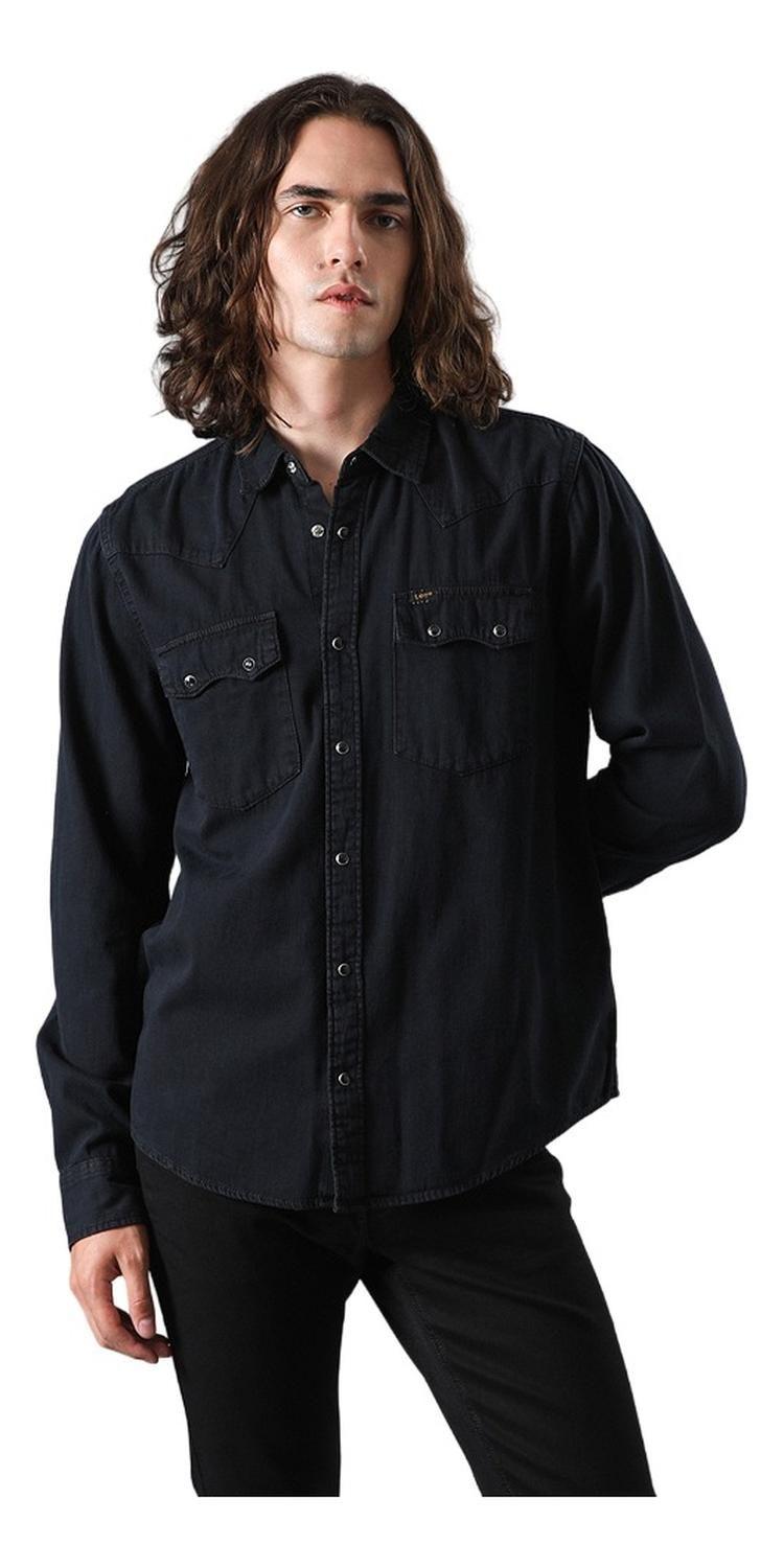 Camisa Lee Western Negra-0