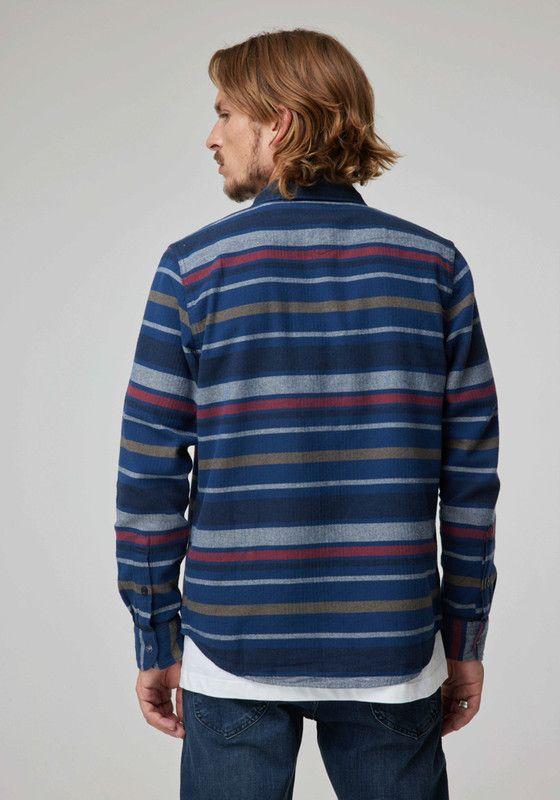 Camisa Hombre  Ls Clean Western Shirt Regular Fit Azul-2
