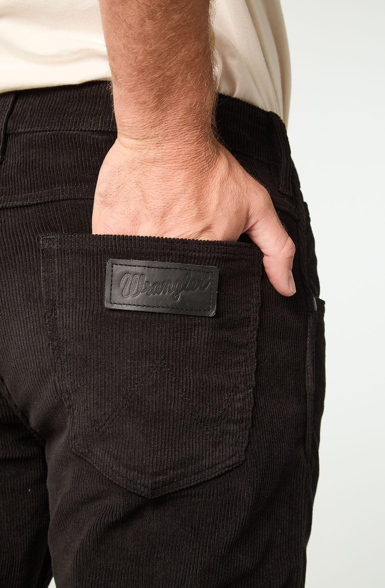 Pantalon Hombre Greensboro Cotele Straight Tiro Medio Negro -3