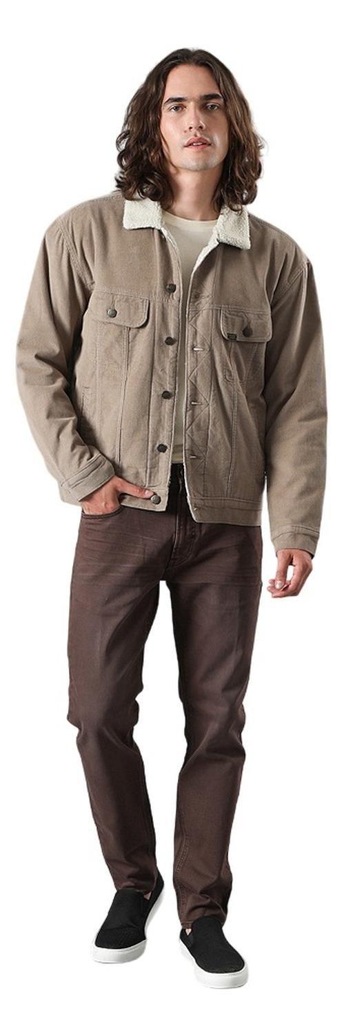 Chaqueta Hombre Relaxed Corduroy Jacket Beige-3