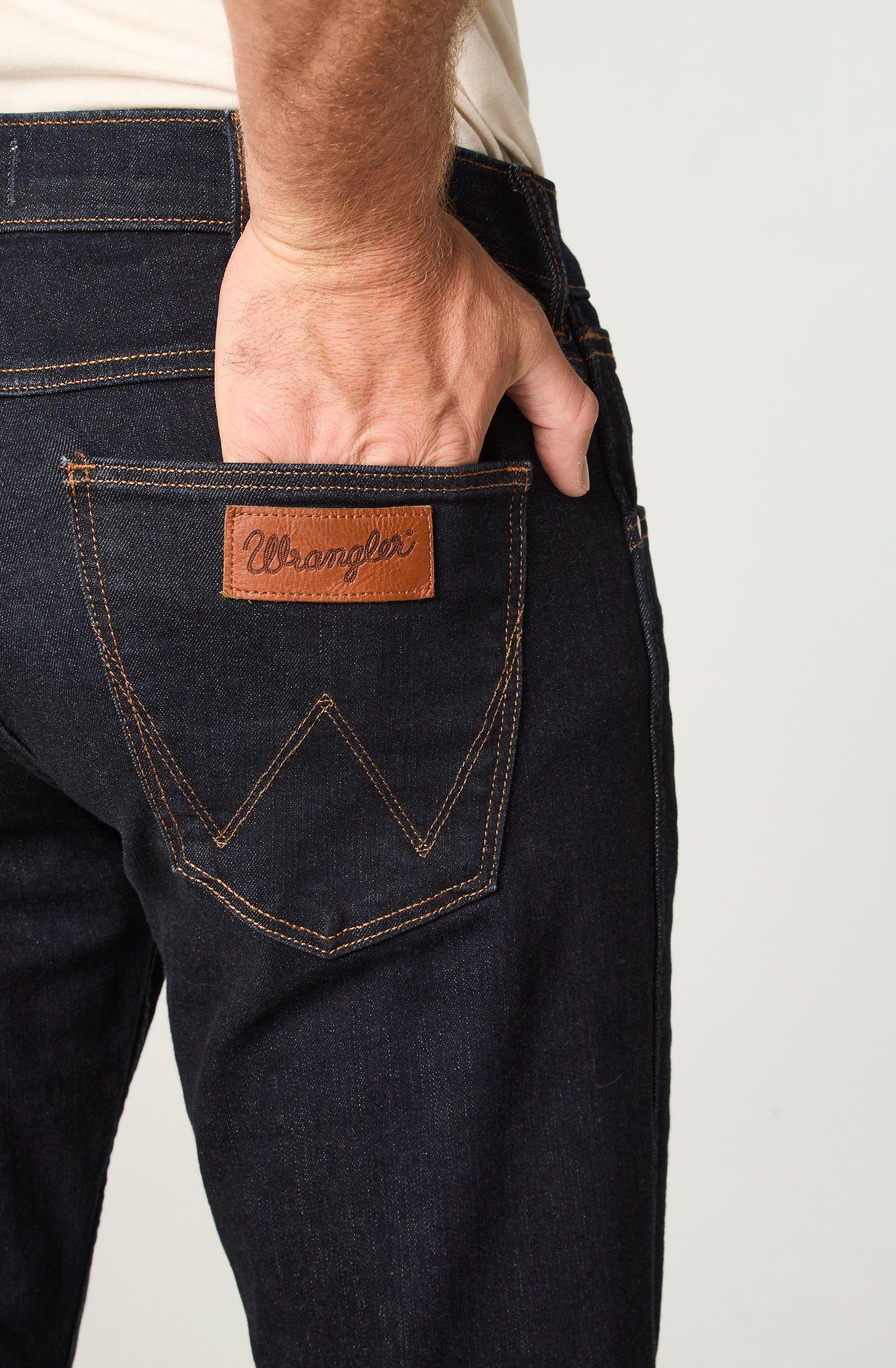 Jeans Hombre Greensboro Straight Tiro Medio Azul Oscuro -3