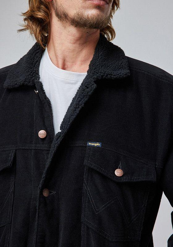 Chaqueta Wrangler Hombre Authentic Corduroy Black-1