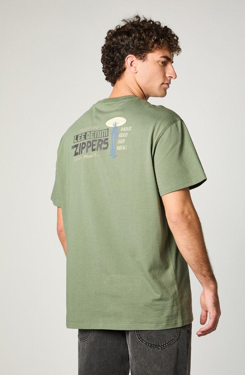 Polera Hombre Relaxed Zippers  Green-1