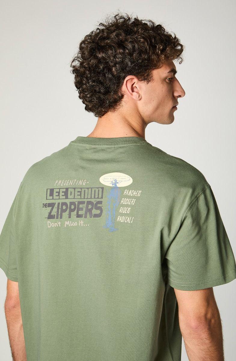 Polera Hombre Relaxed Zippers  Green-2
