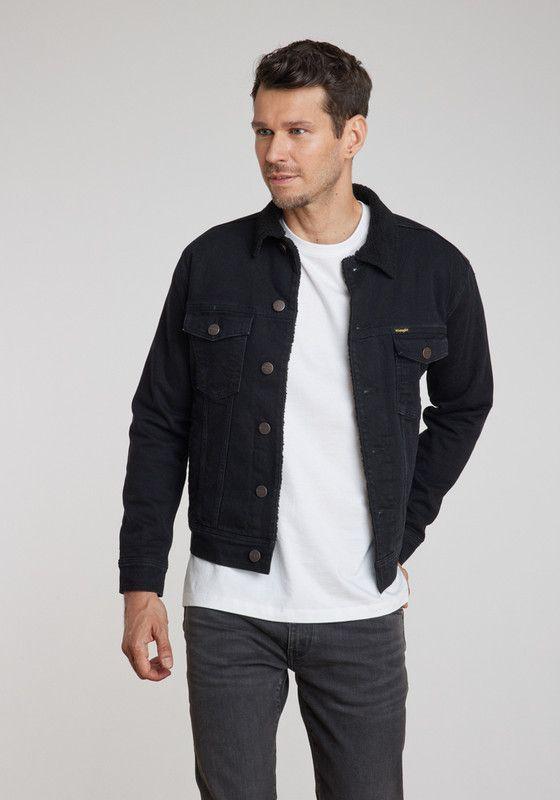 Chaqueta Wrangler Hombre Authentic Sherpa Black-0