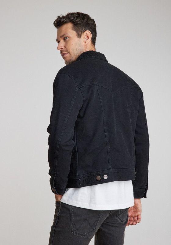 Chaqueta Wrangler Hombre Authentic Sherpa Black-1